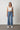 Patch Pocket Wide Leg Denim - Light Blue
